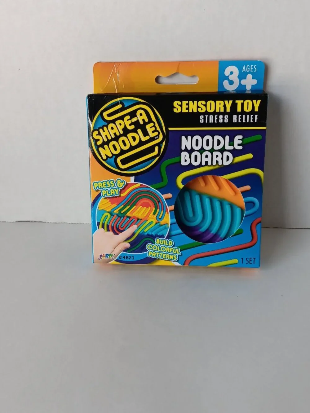 JA-RU Shape-A Noodle Tactile Sensory Toy Stress Relief Board Set #4821